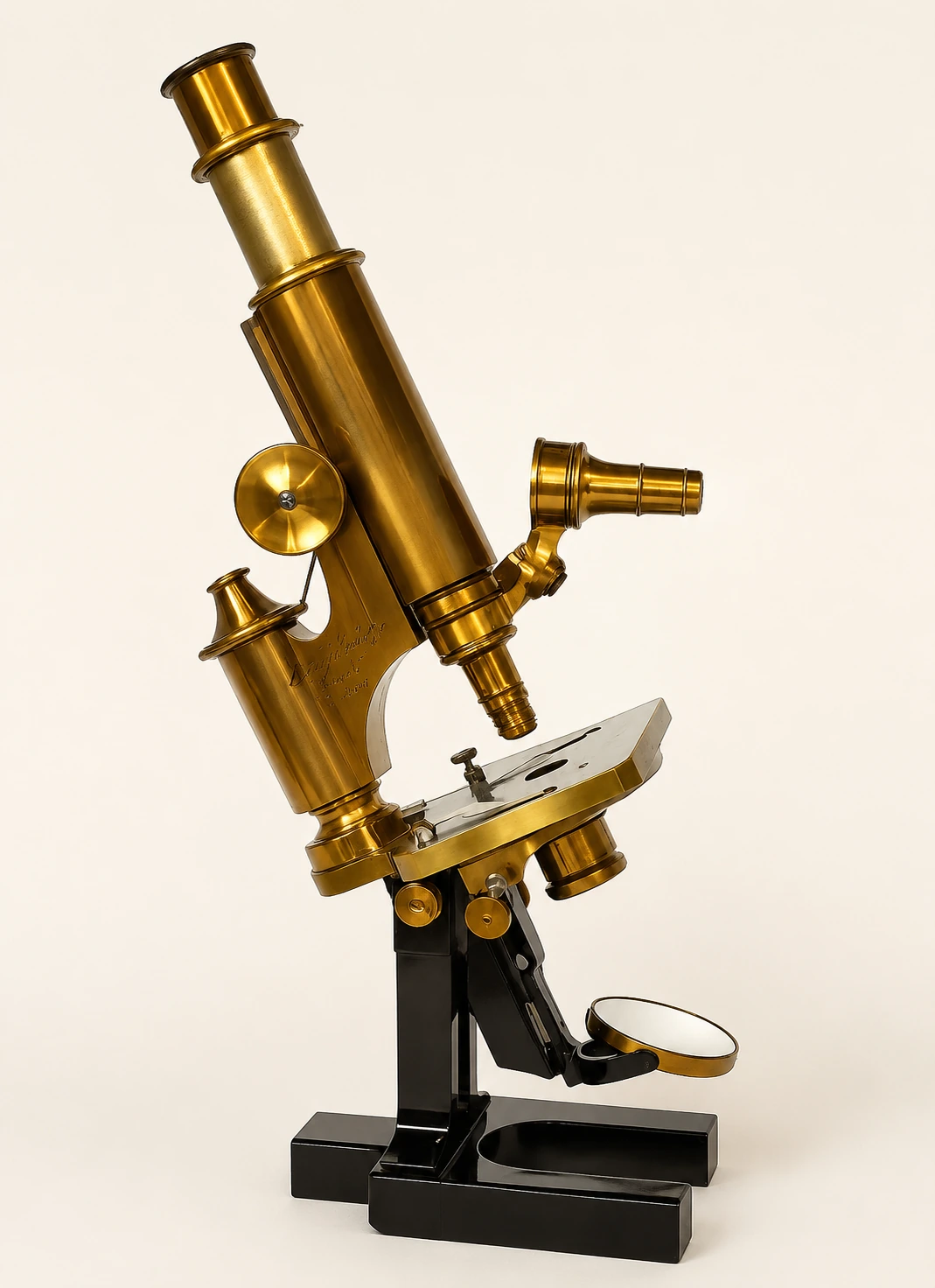 Nineteenth-century microscope associated with experimental botanical research